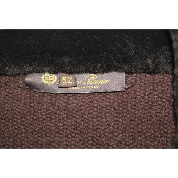 Loro Piana Aviator Shearling Cashmere Bomber Jacket Size IT 52/ US L Dark Brown - Picture 11 of 12